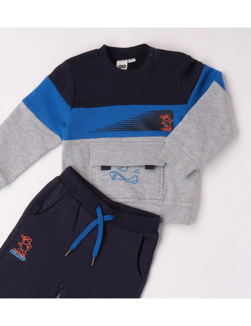 7510 TUTA DUE PEZZI IDO BAMBINO MAGLIA E PANTALONE BIMBO KID KIDS TUTA SPORTIVA