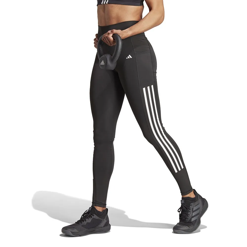 ADIDAS Leggings Sportivi Tristripe Nero Donna