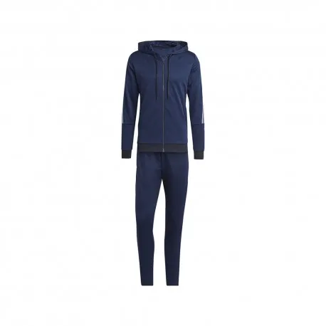 ADIDAS Tuta Sportiva Full Zip Con Cappuccio Blu Uomo