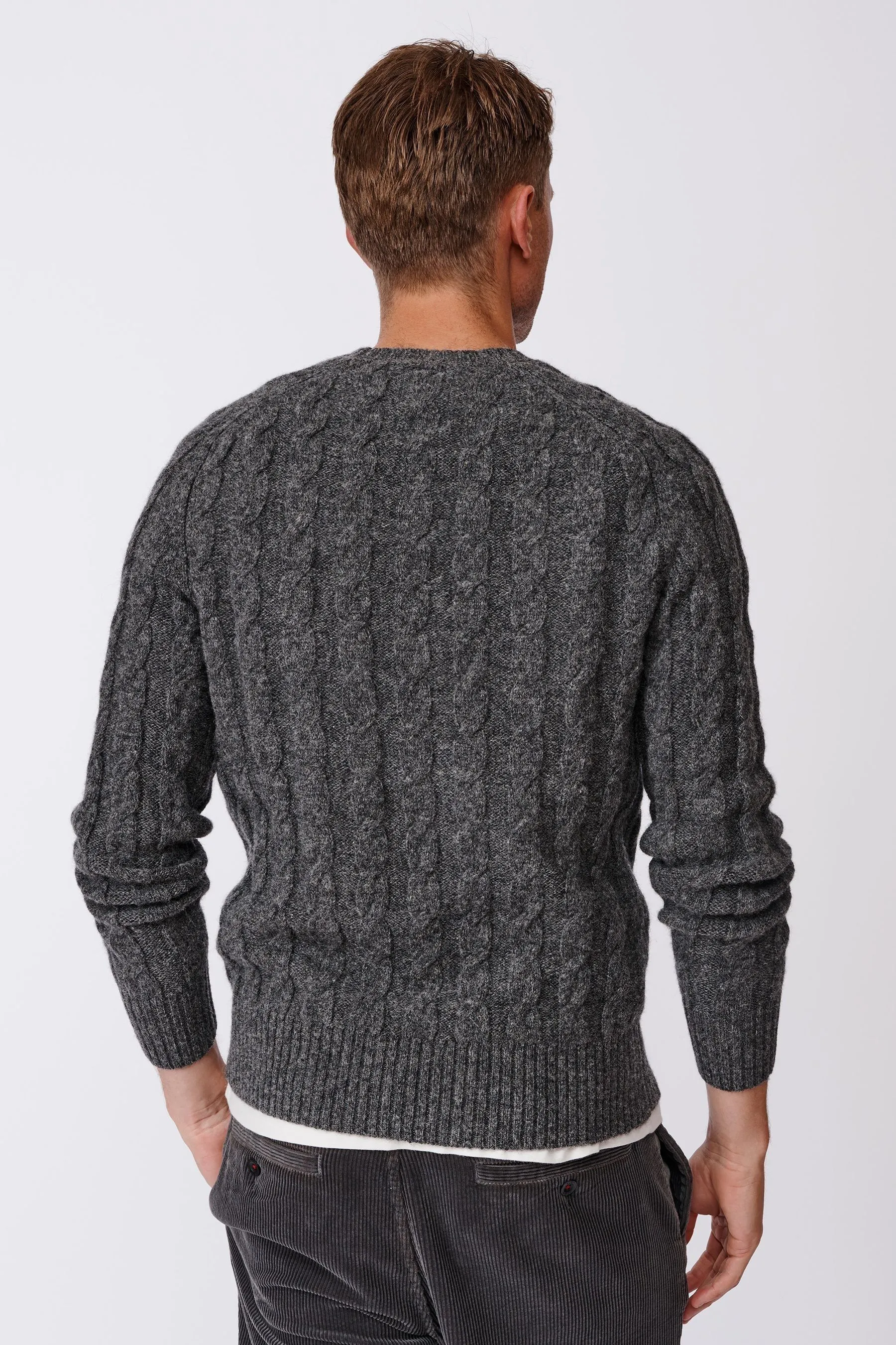 Aubin Woodhall Cable Crew Jumper    