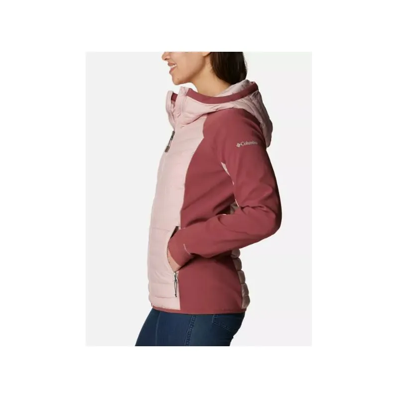 Columbia Powder Lite Hybrid (Dusty Pink / Beetroot) Giacca ibrida con cappuccio da donna