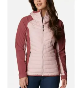 Columbia Powder Lite Hybrid (Dusty Pink / Beetroot) Giacca ibrida con cappuccio da donna