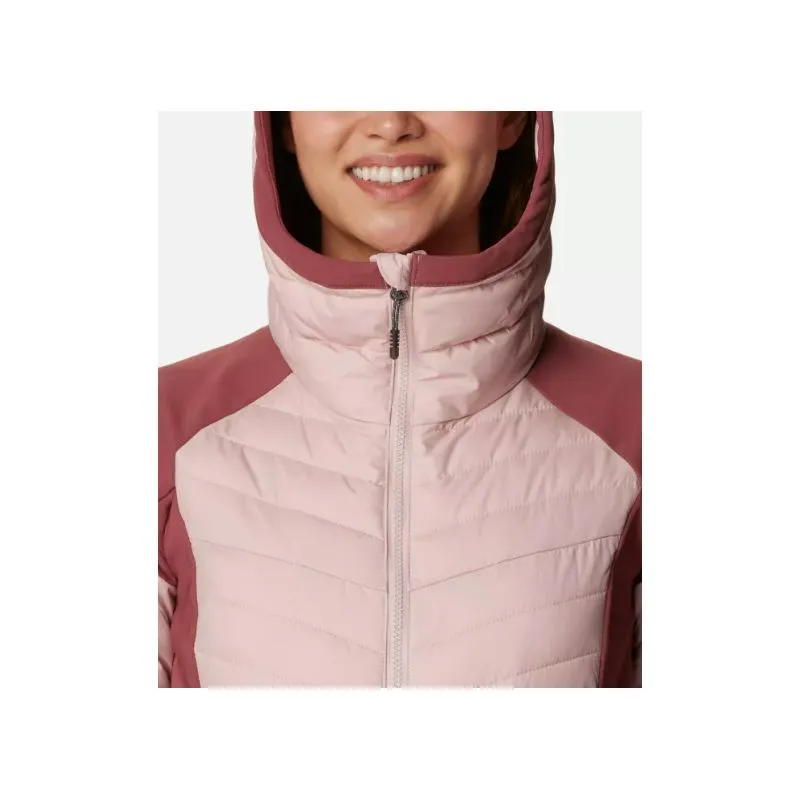 Columbia Powder Lite Hybrid (Dusty Pink / Beetroot) Giacca ibrida con cappuccio da donna