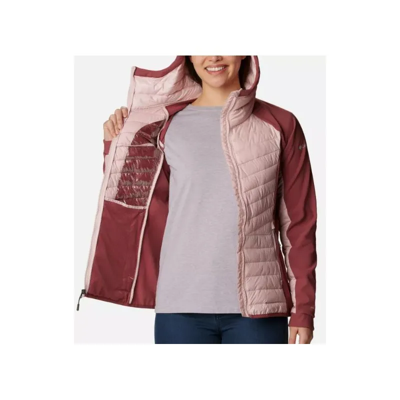 Columbia Powder Lite Hybrid (Dusty Pink / Beetroot) Giacca ibrida con cappuccio da donna