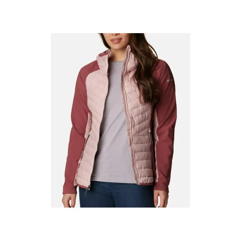 Columbia Powder Lite Hybrid (Dusty Pink / Beetroot) Giacca ibrida con cappuccio da donna