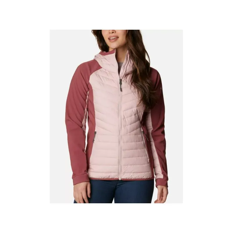 Columbia Powder Lite Hybrid (Dusty Pink / Beetroot) Giacca ibrida con cappuccio da donna