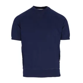 Felpa Uomo Bl'ker Maniche Corte Blu Navy