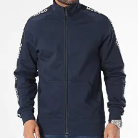 Giacca sportiva con zip a righe Logo 50496985 Blu navy