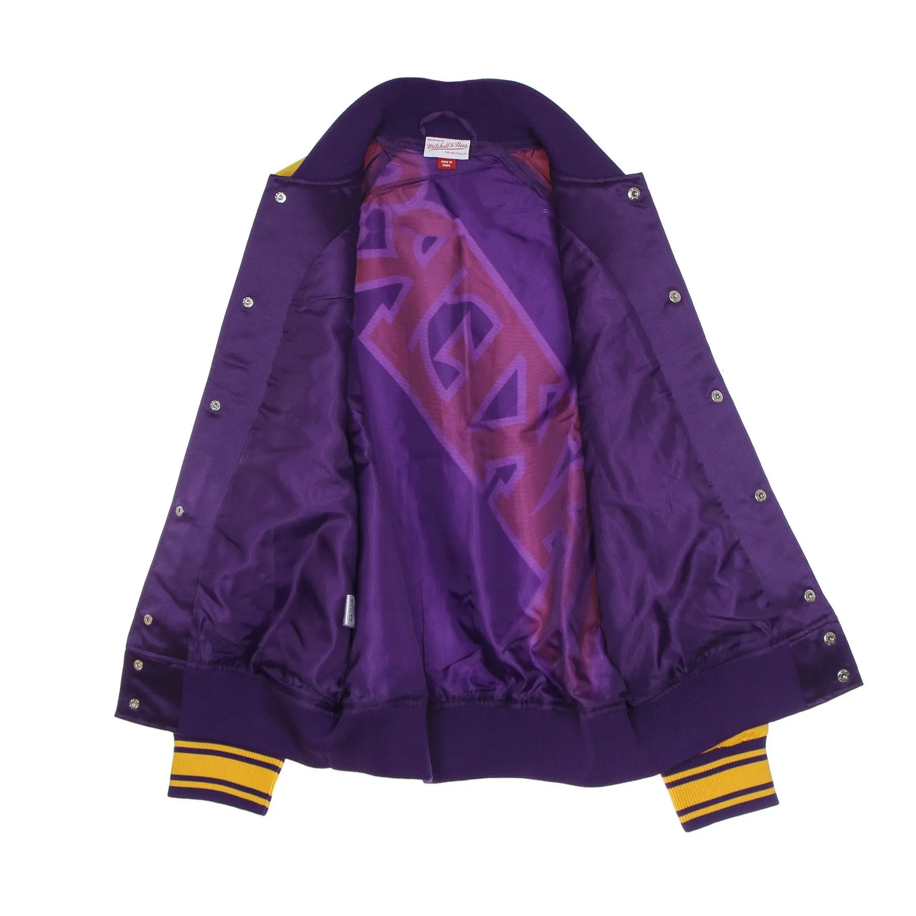 Giubbotto Bomber Uomo Nba Big Face Colossal Jacket Hardwood Classics Loslak Purple/original Team Colors