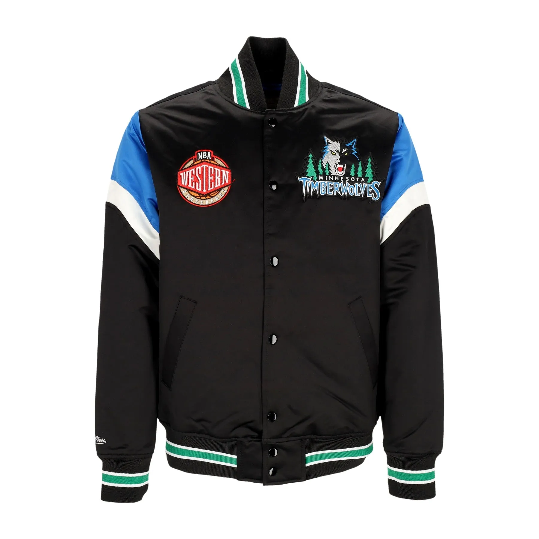 Giubbotto Bomber Uomo Nba Heavyweight Satin Jacket Mintim Original Team Colors