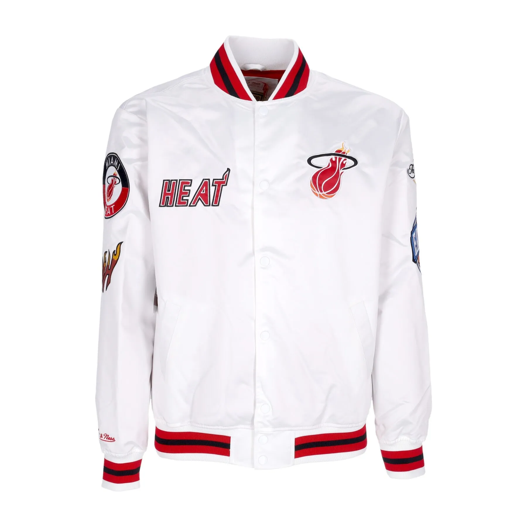 Giubbotto Bomber Uomo Nba Hometown Lw Satin Jacket Hardwood Classics Miahea White