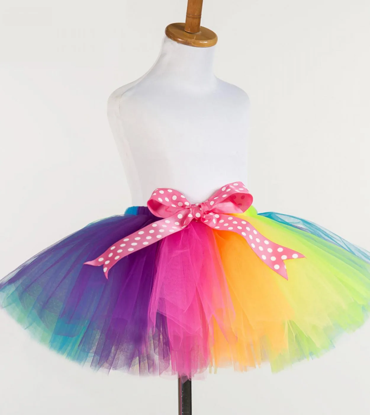 Gonna tutu arcobaleno per ragazze Tutu di danza principessa Toddler Kids Gonne di tulle soffici per la festa di compleanno Costu