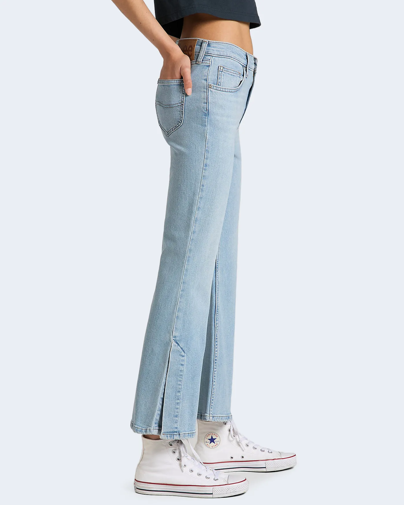 Jeans bootcut Lee split leg flare Denim chiaro