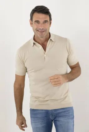 JOHN SMEDLEY Polo mod. Adrian Cotone Sea Island Beige