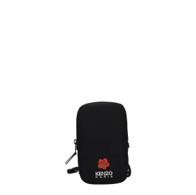 Kenzo Porta Cellulare Uomo Tessuto Nero