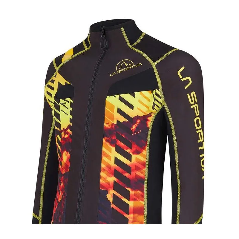 La Sportiva Stratos Racing Jkt II M (Nero Giallo) Giacca da Sci Alpinismo Uomo