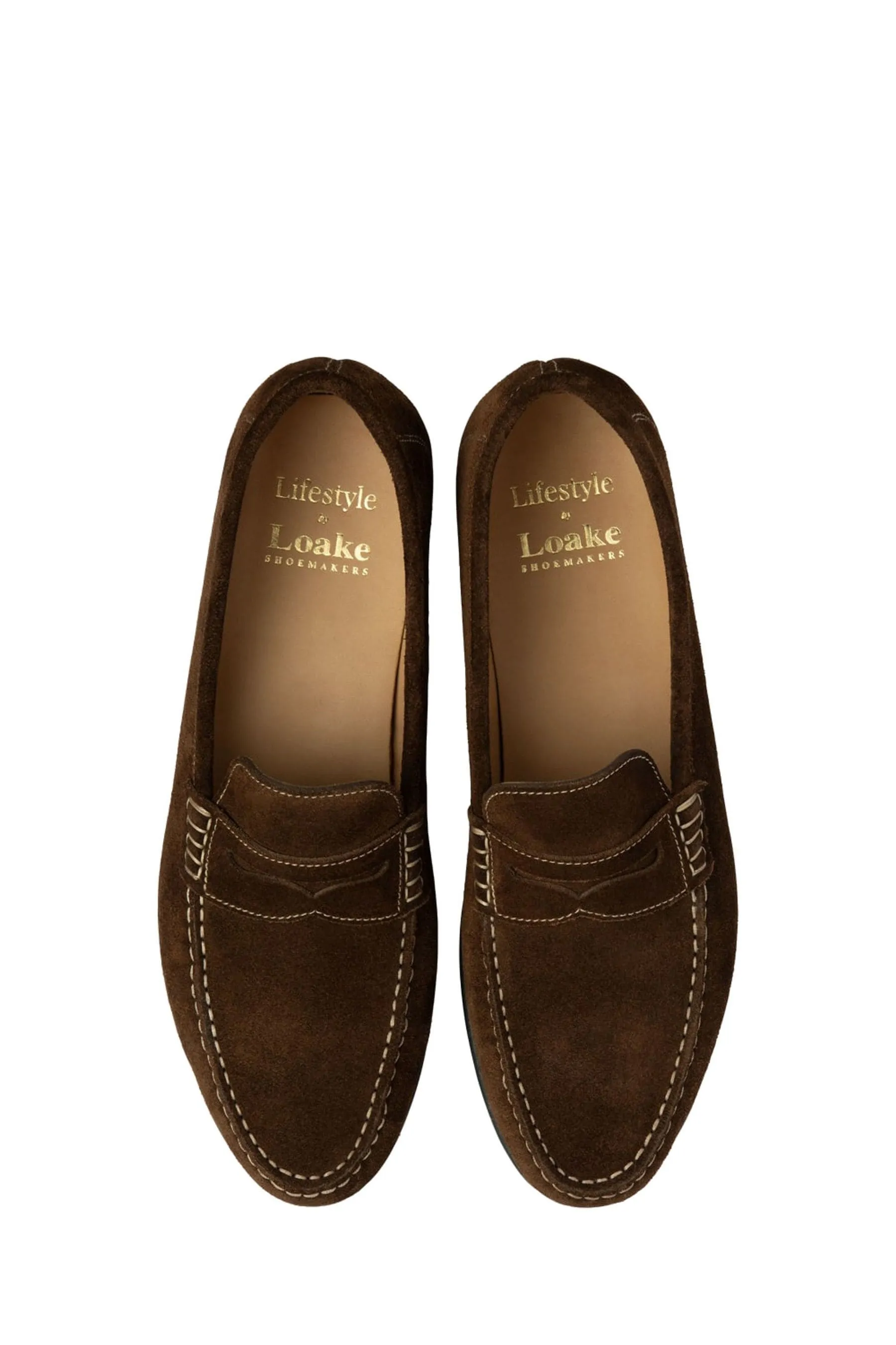 Loake - Marrone scamosciato senza lacci - Scarpe