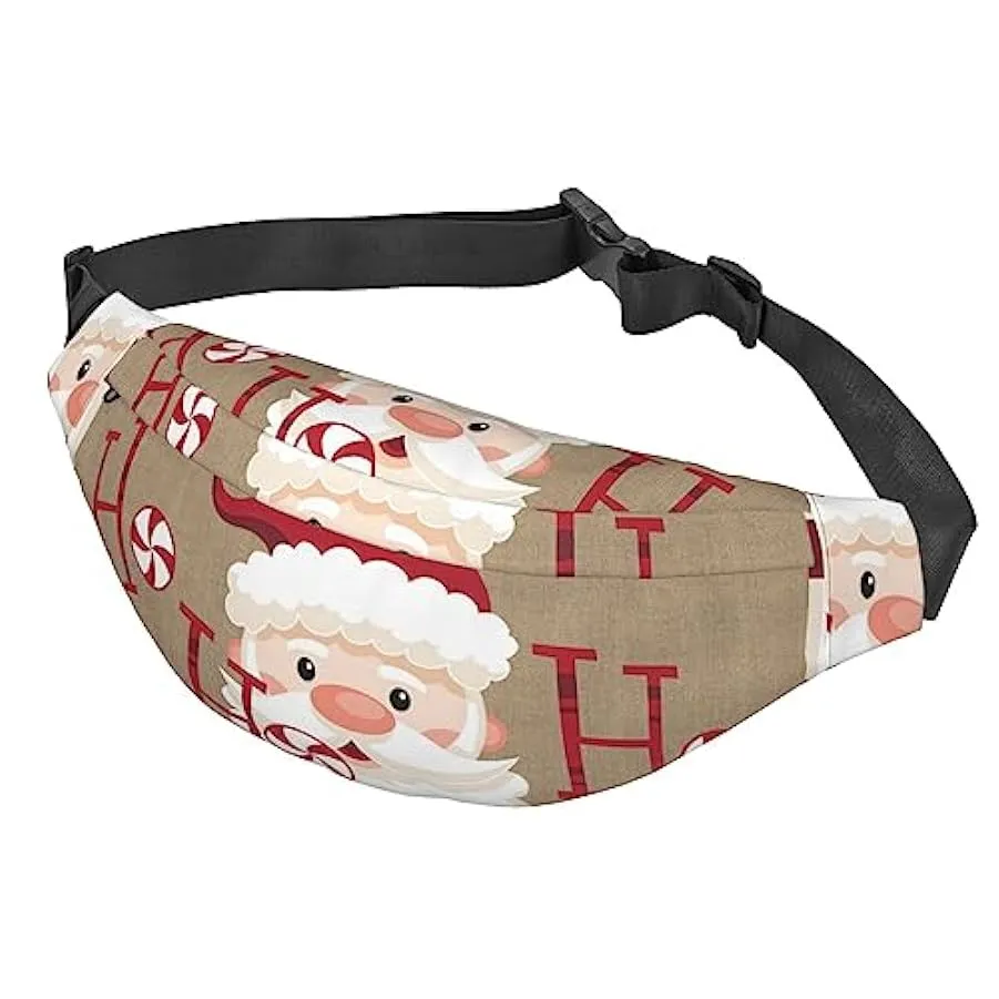 Marsupio unisex con scritta “Merry Christmas”, impermeabile, leggero, per viaggi, sport, escursionismo, Come nella foto, Taglia 