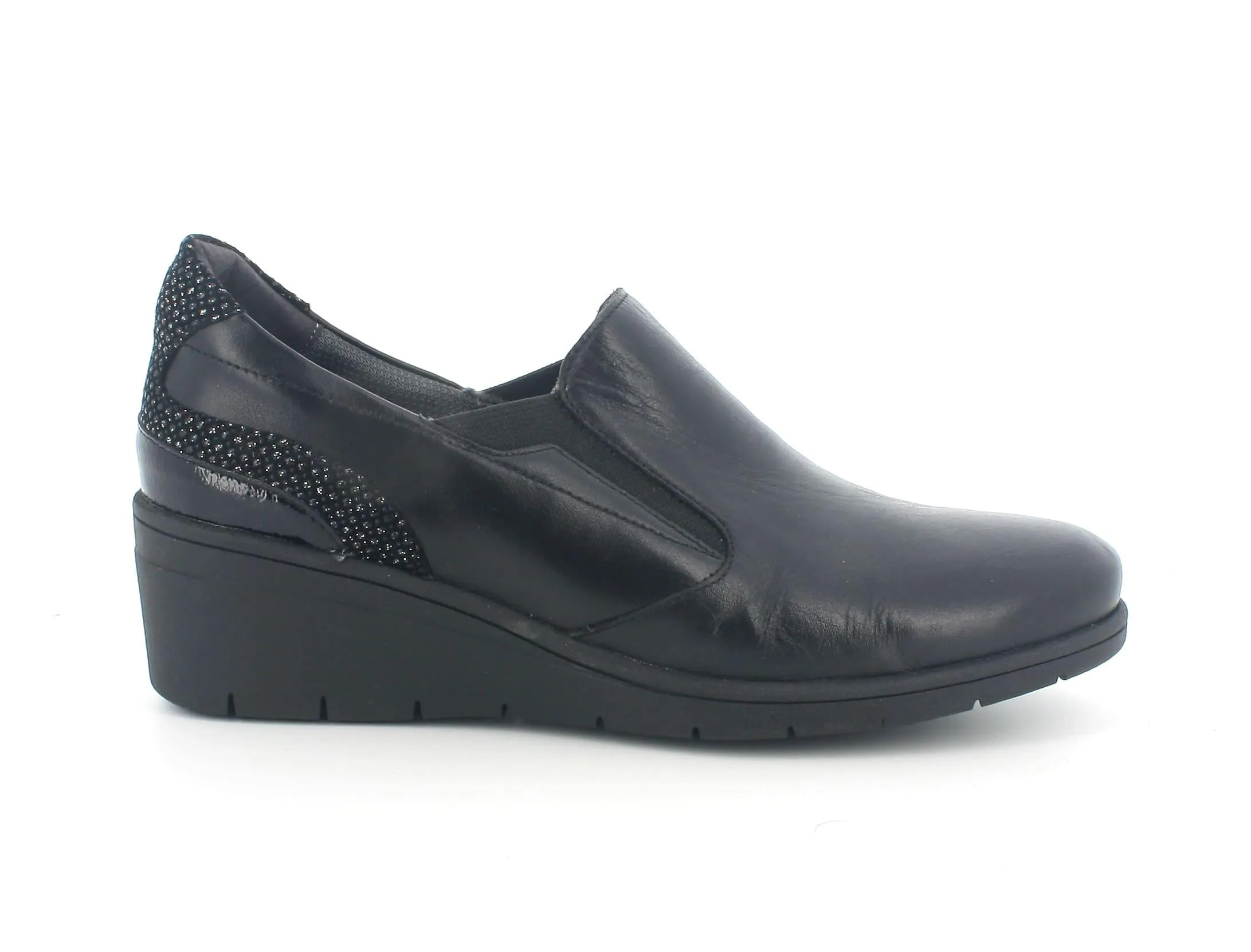 Melluso donna scarpe accollate in pelle nera