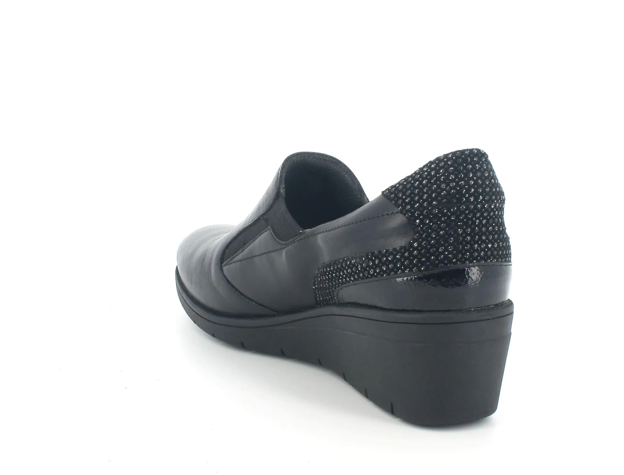 Melluso donna scarpe accollate in pelle nera