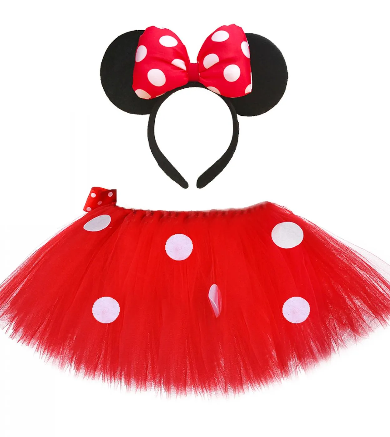 Neonate Minnie Tutu Gonna Outfit Kids Fluffy Dance Tutu con fiocco Fascia per bambina Costume di capodanno per il compleanno