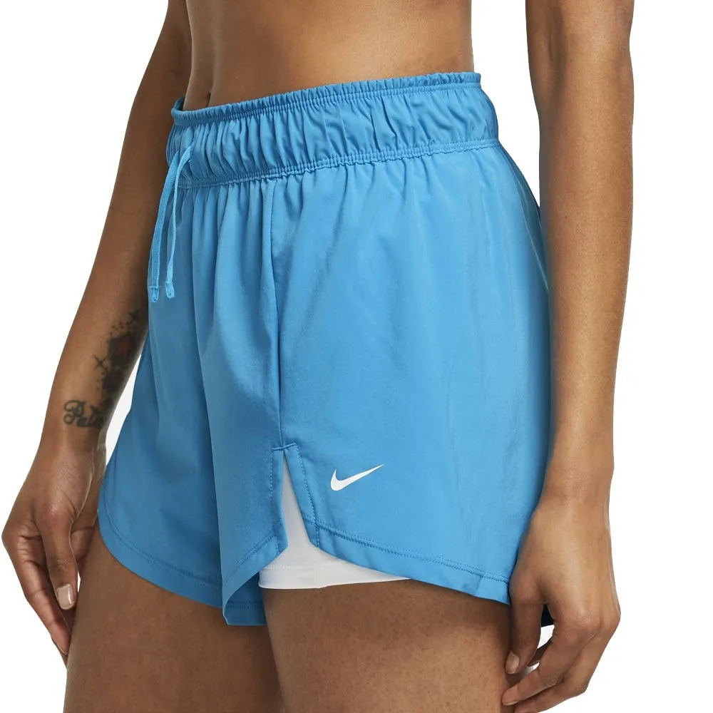 Nike Shorts Sportivi 2 In 1 Azzurro Donna