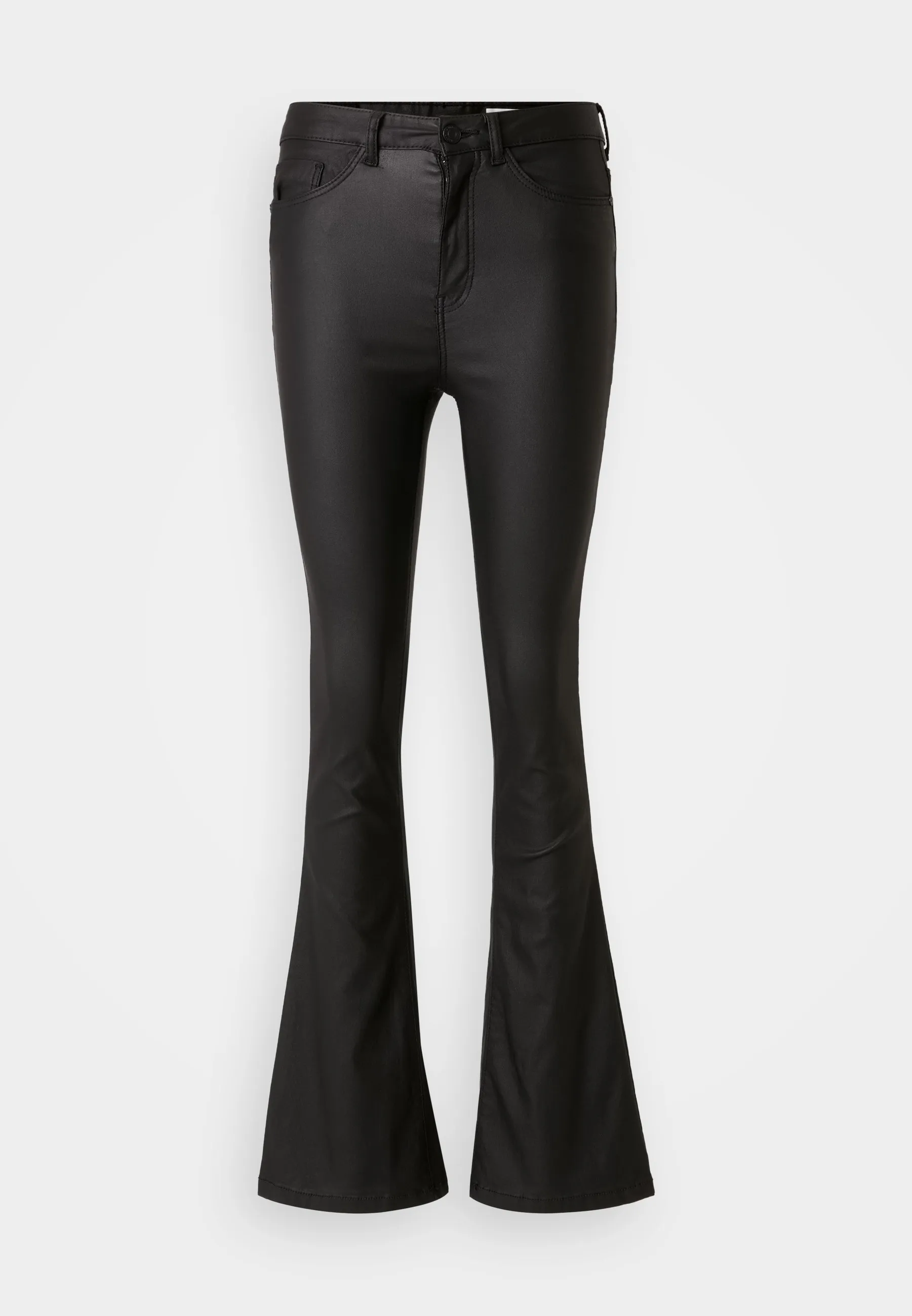 NMSALLIE FLARE COATED PANTS  - Pantaloni