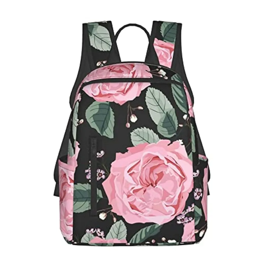 OTRAHCSD Zaino da giardino con rose Lightweigh per uomo e donna, zaino casual per escursionismo, campeggio, viaggi, all’aperto 2