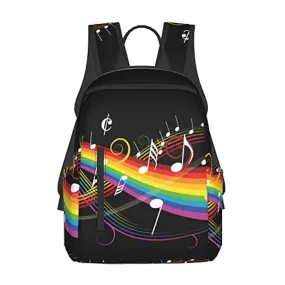 OTRAHCSD Zaino Rainbow Music Music Note Musicali Lightweigh per uomo donna, zaino casual per escursionismo, campeggio, viaggi, a