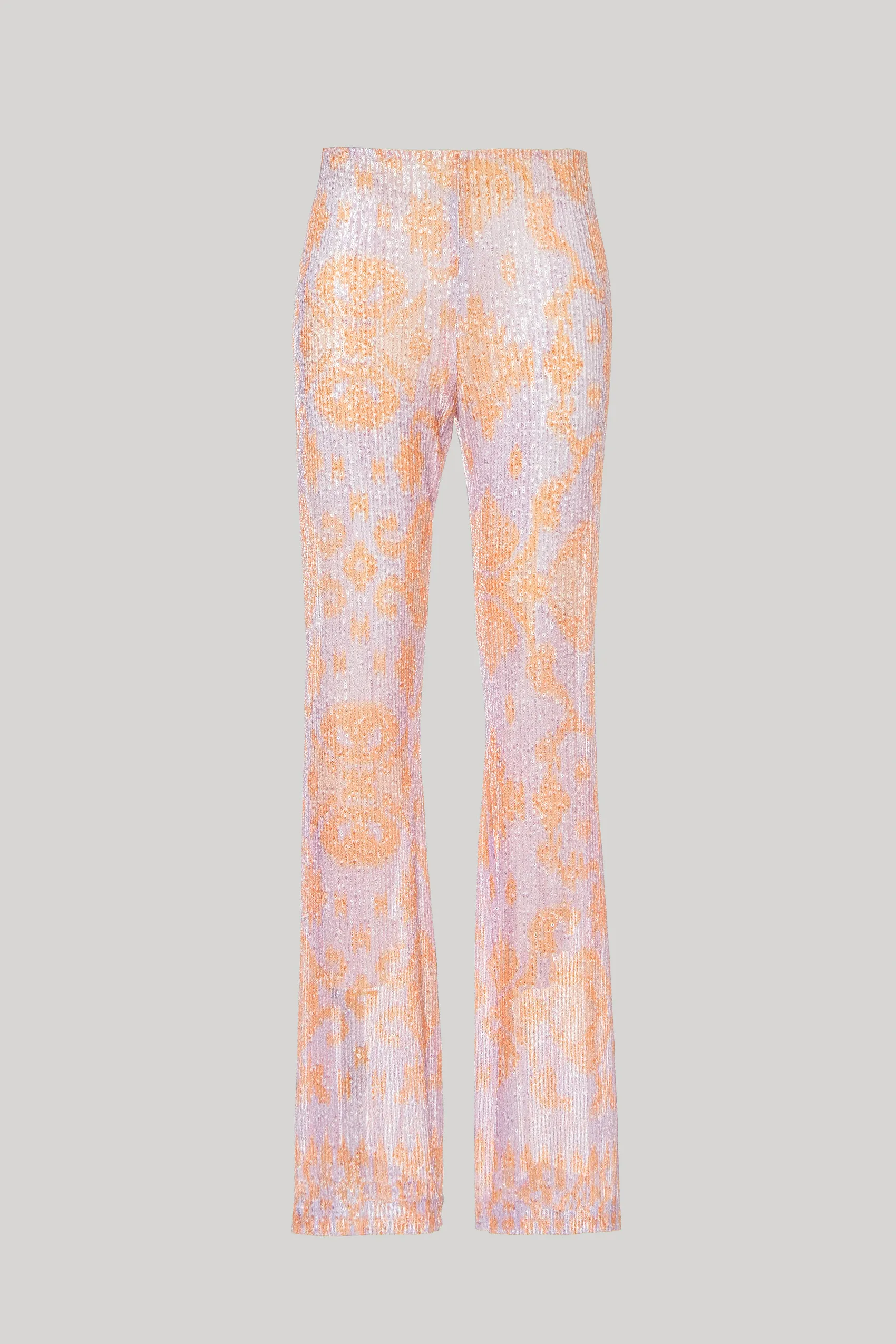 Pantaloni flare etnici con paillettes 