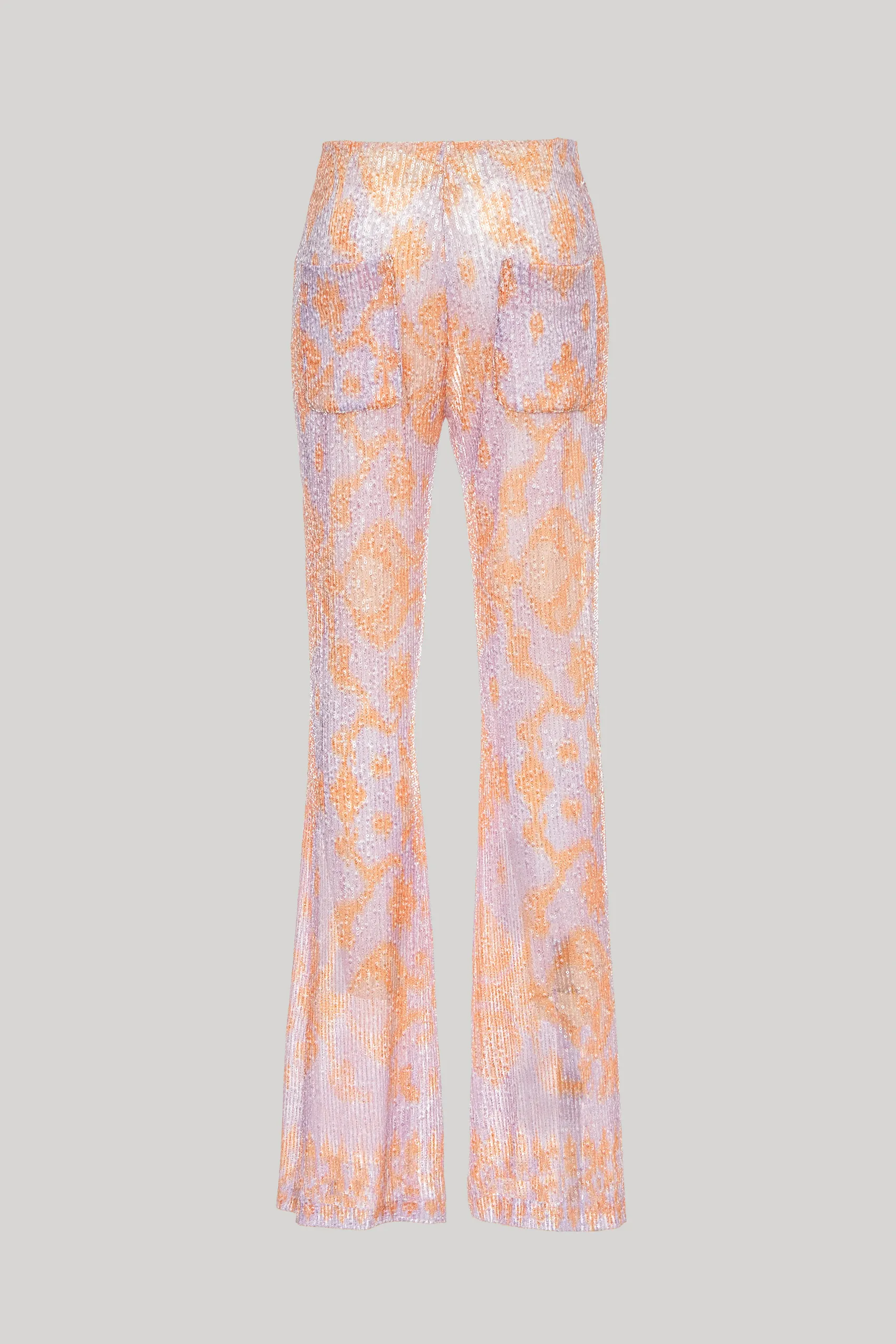 Pantaloni flare etnici con paillettes 