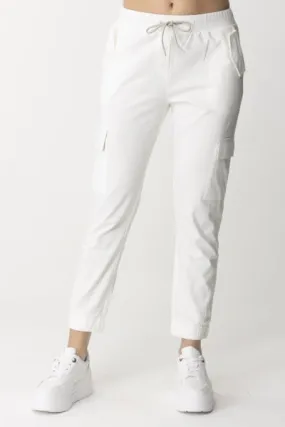 Pantaloni sportivi con coulisse e tasconi BIANCO