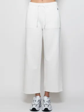 Pantaloni Sportivi Cropped Bianco