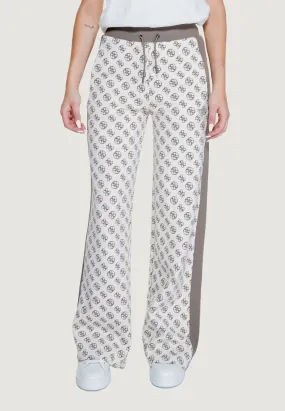 Pantaloni sportivi Guess ELA 4G STRAIGHT LONG Marrone