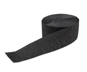 Party Fun Crepe Streamer Onyx Nero 24m