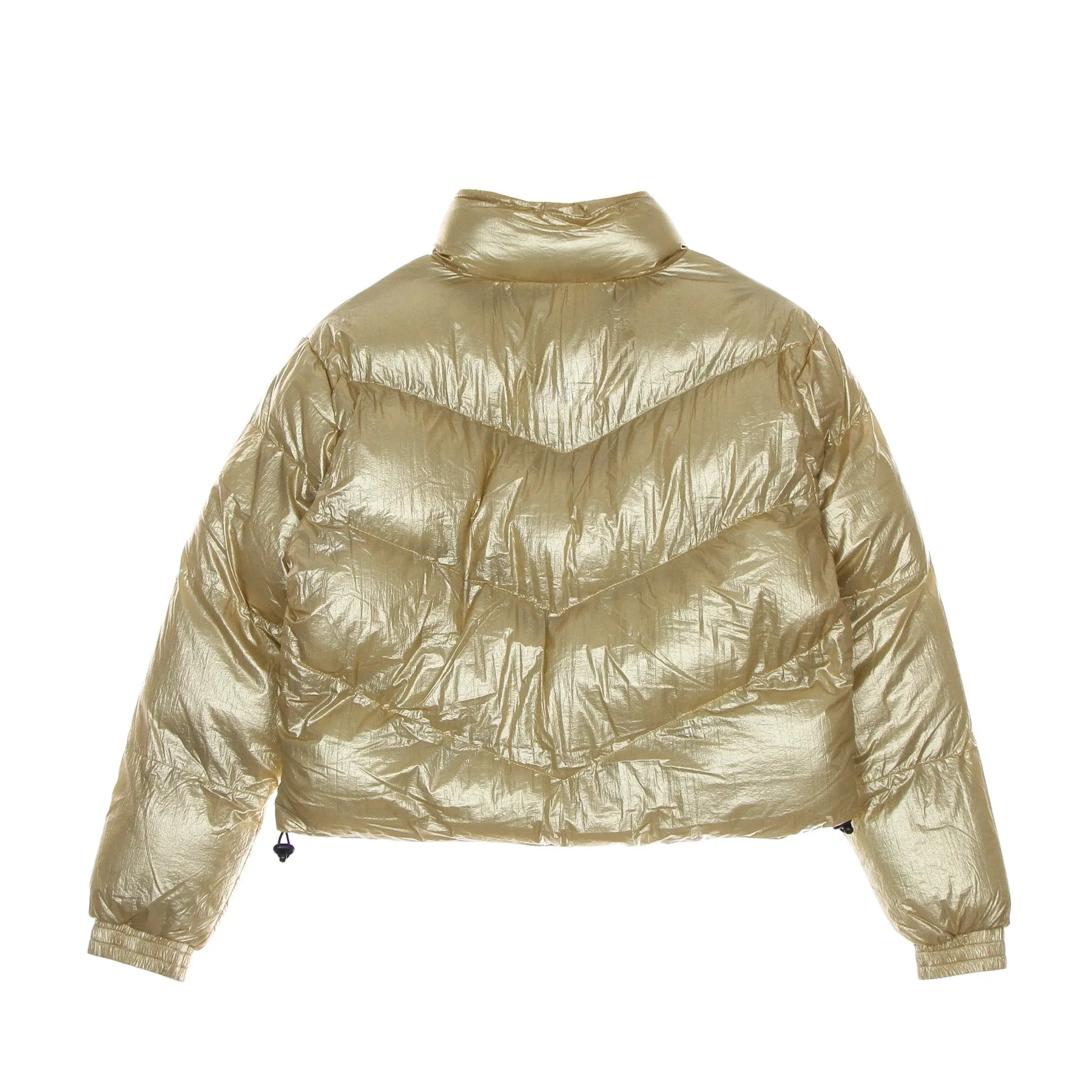 Piumino Corto Donna Chest Signature Puffer Jacket Gold