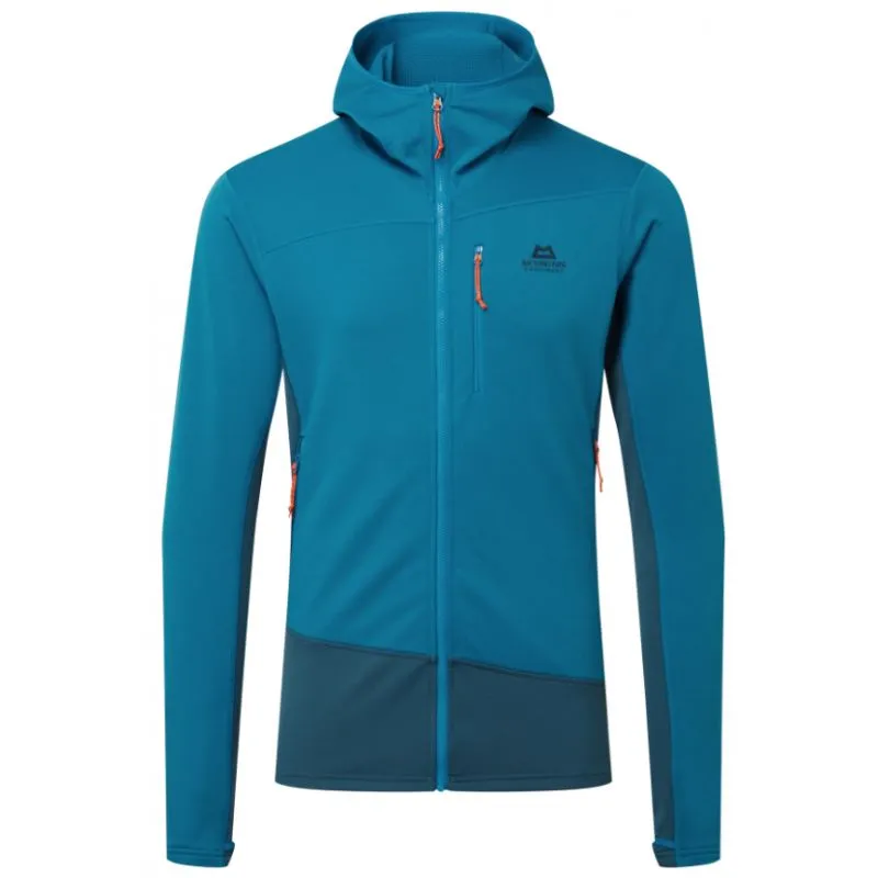 Polar fleece MOUNTAIN EQUIPMENT Giacca con cappuccio Durian (Mykonos Blue/Majolica Blue) Uomo