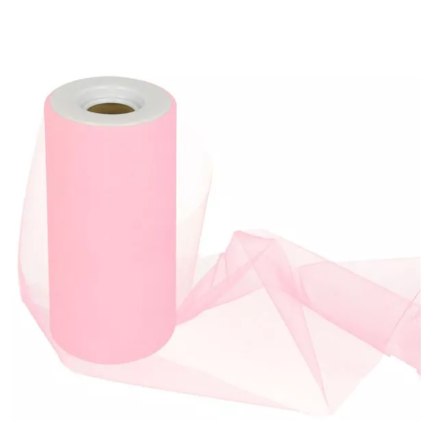 Rotolo tavolo tulle rosa 0,15 x 25m