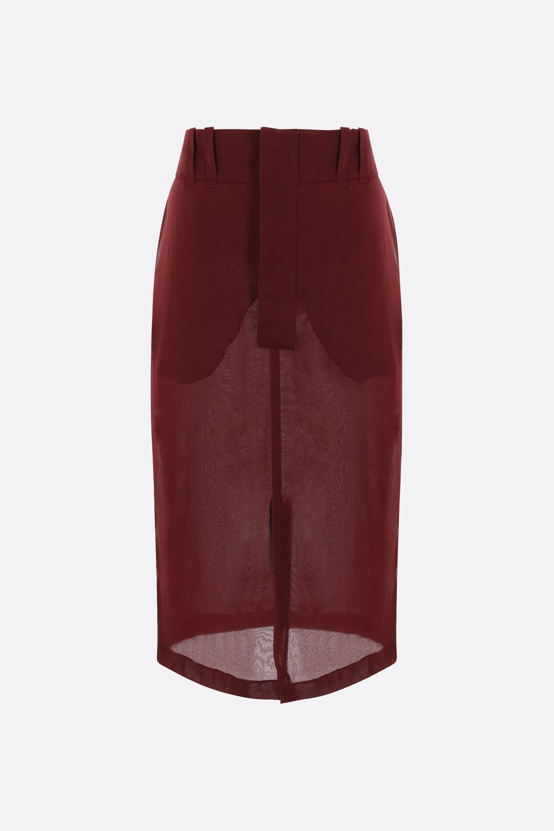  SAINT LAURENT gonna a matita in mussola di crepe di seta 