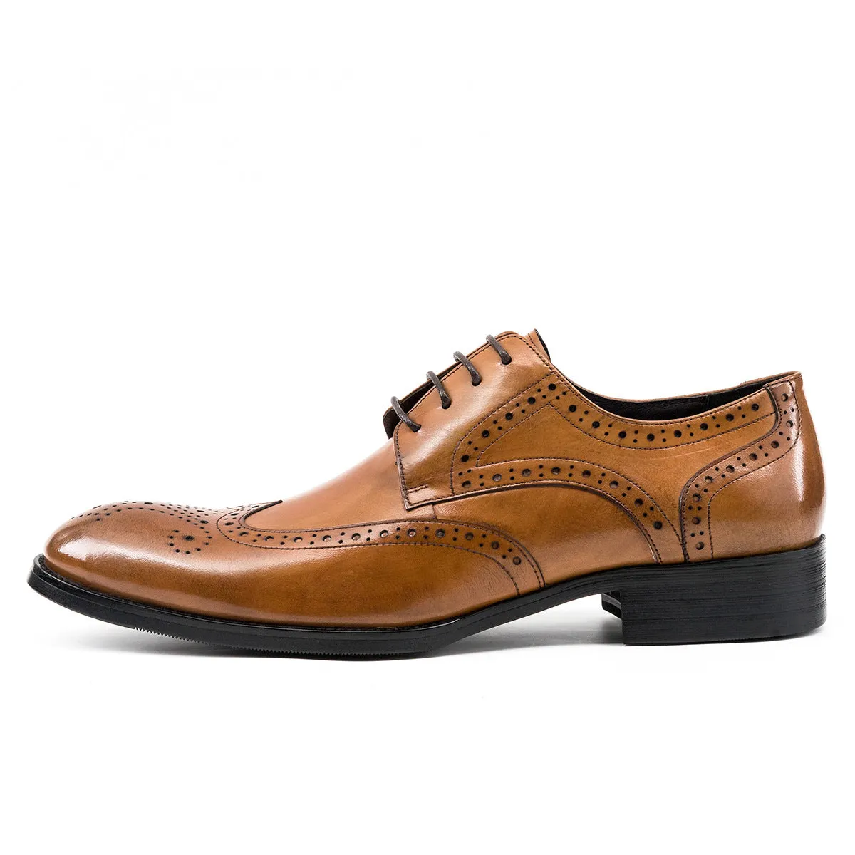 Scarpe Oxford classiche da uomo in pelle goffrata