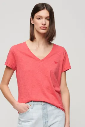 Superdry Studios Embroidered 100% Cotton V-Neck T-Shirt    