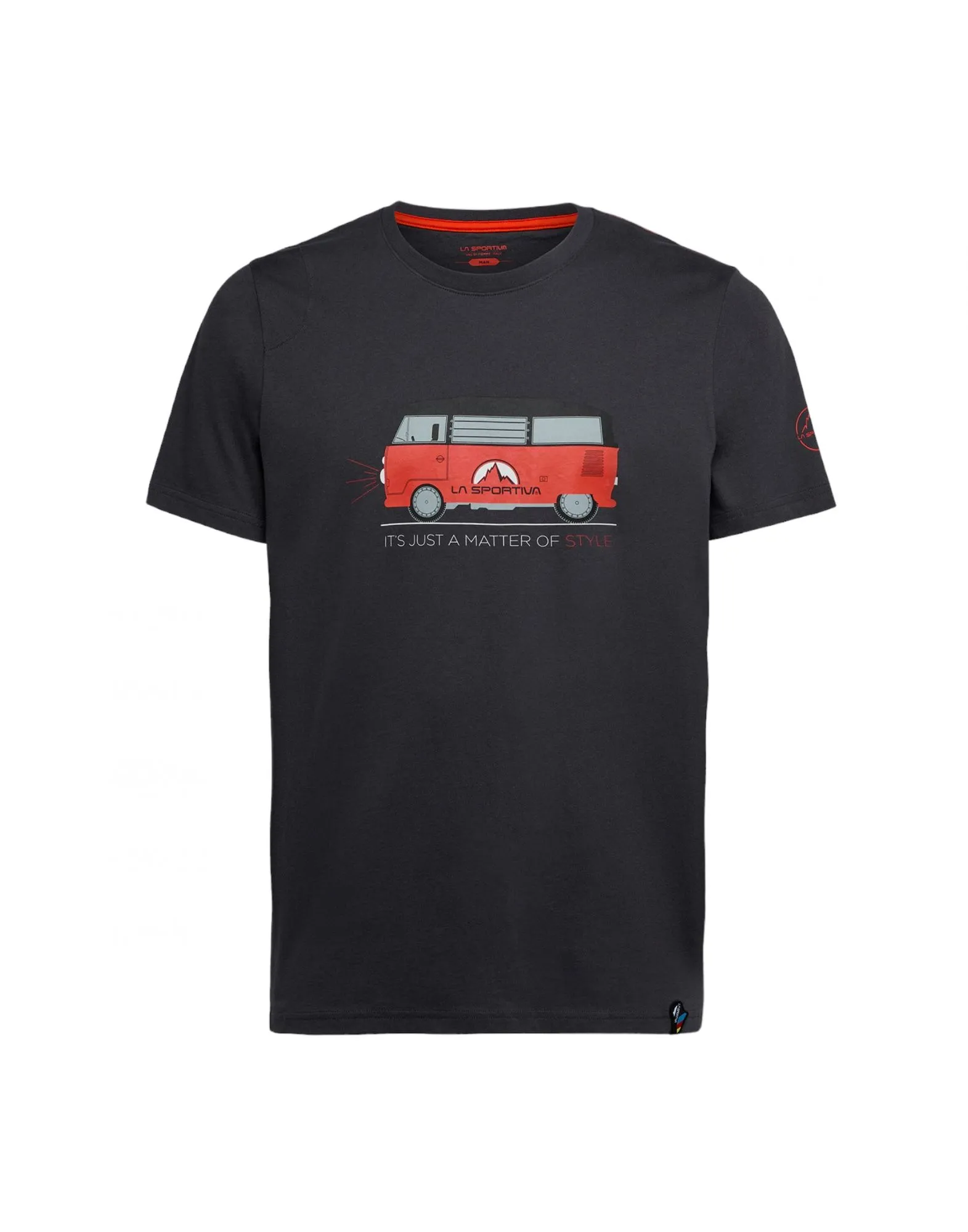 T-shirt Van Uomo Carbon/Cherry Tomato