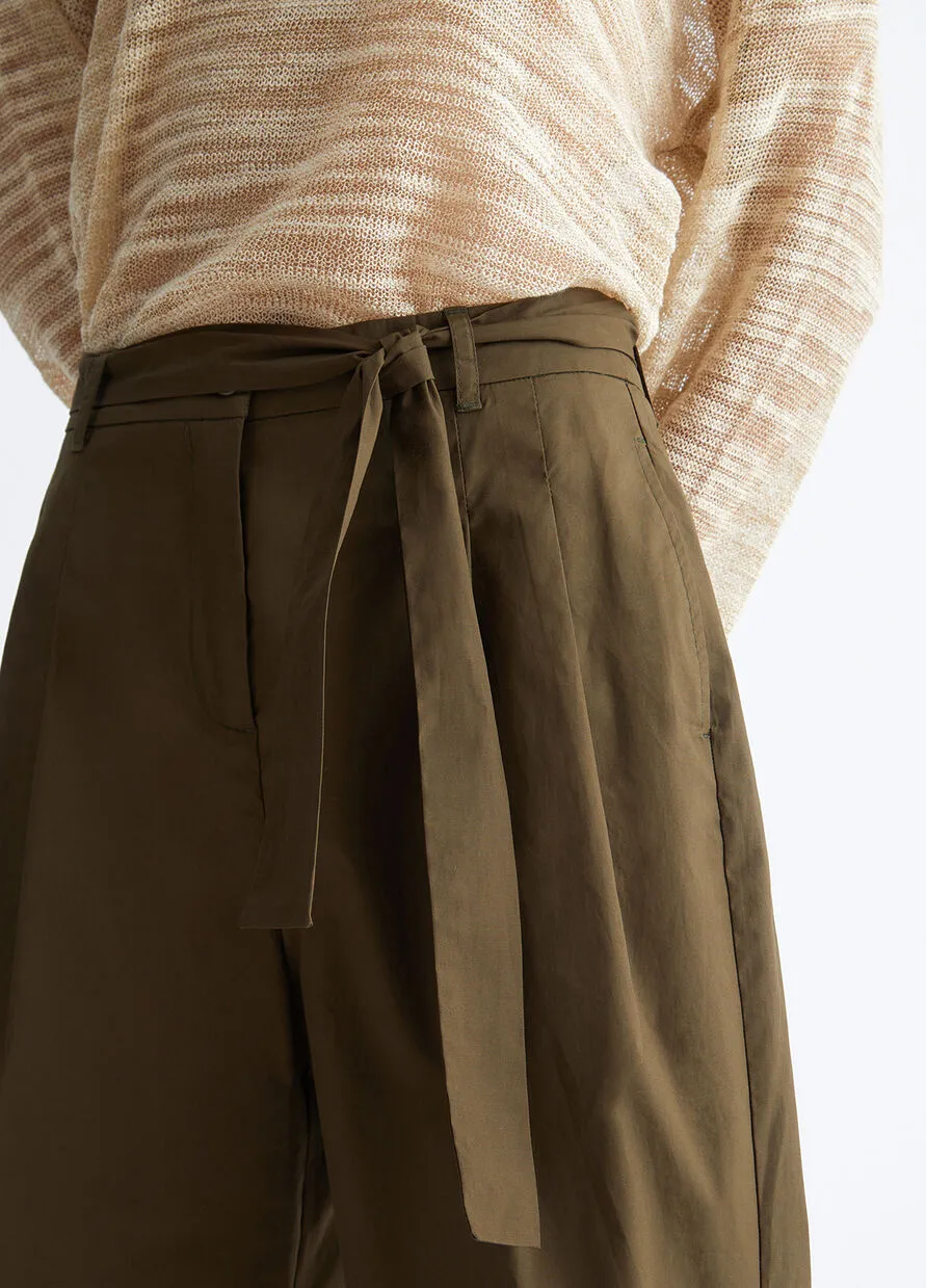 Trousers in Cotton Poplin Liu Jo / Green
