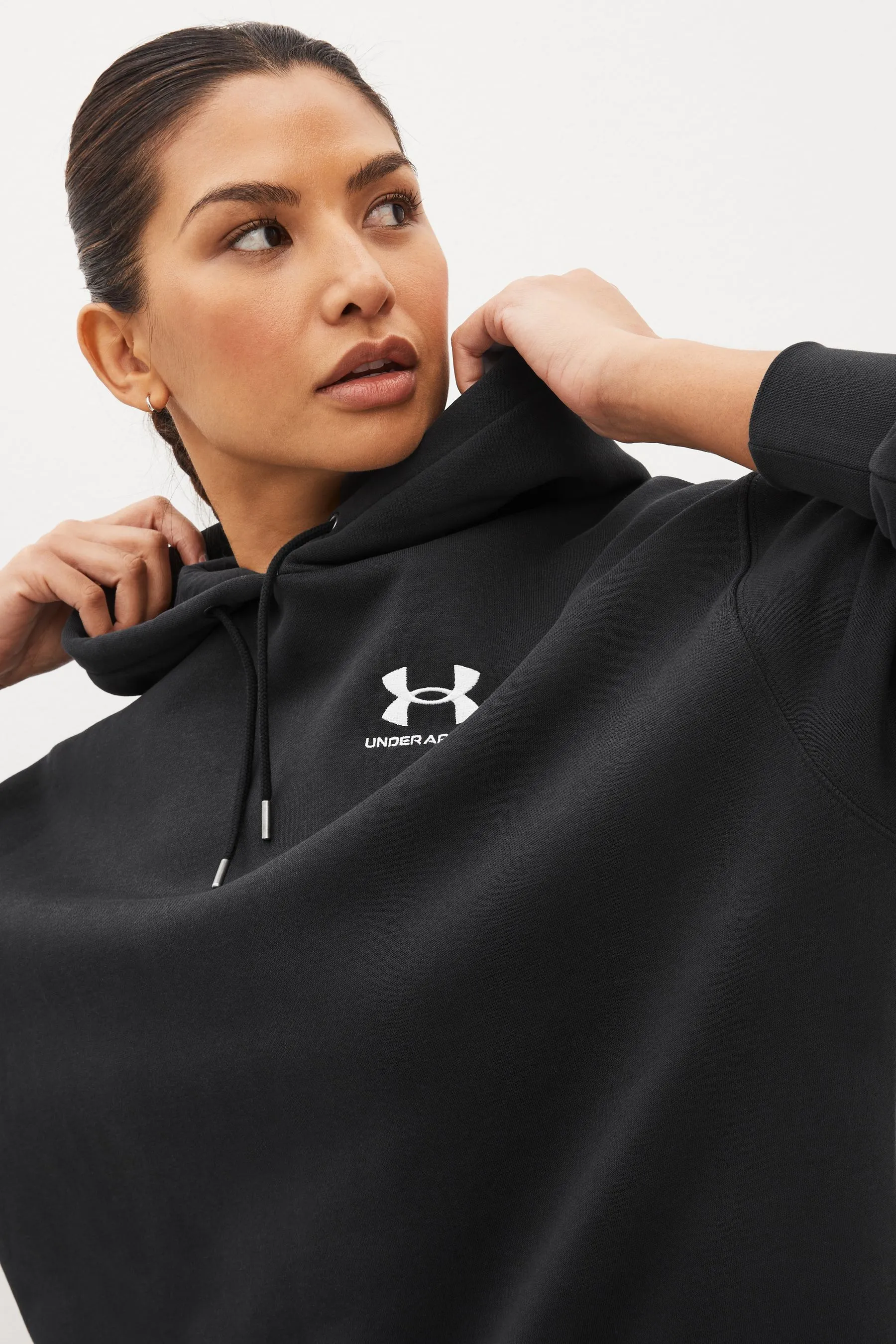 Under Armour - Felpa oversize must-have in pile con cappuccio    