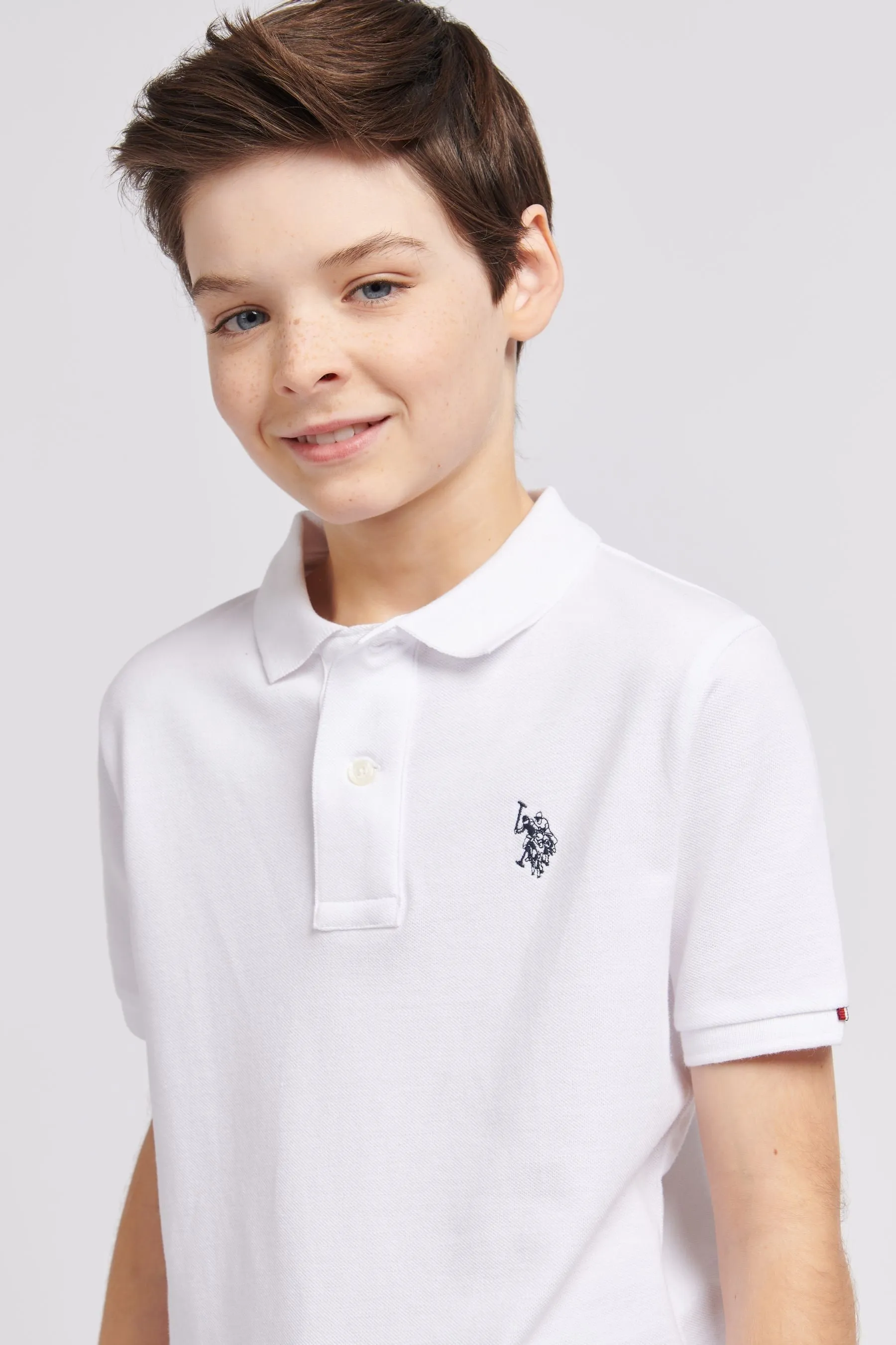 U.S. Polo Assn. Double Horsemen Boys Pique Polo Shirt    