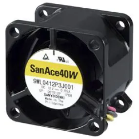 Ventola assiale in c.c. Sanyo Denki 9WL, 33.5m³/h, 24 V c.c., 40 x 40 x 28mm
