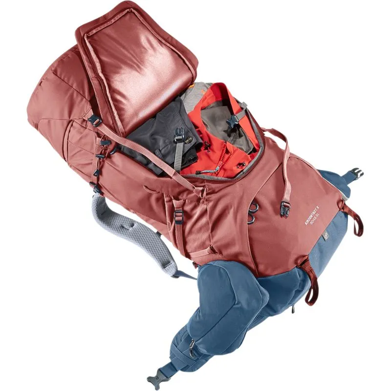 Zaino da escursionismo Deuter Aircontact X 60+15 SL (rosso-rosa)