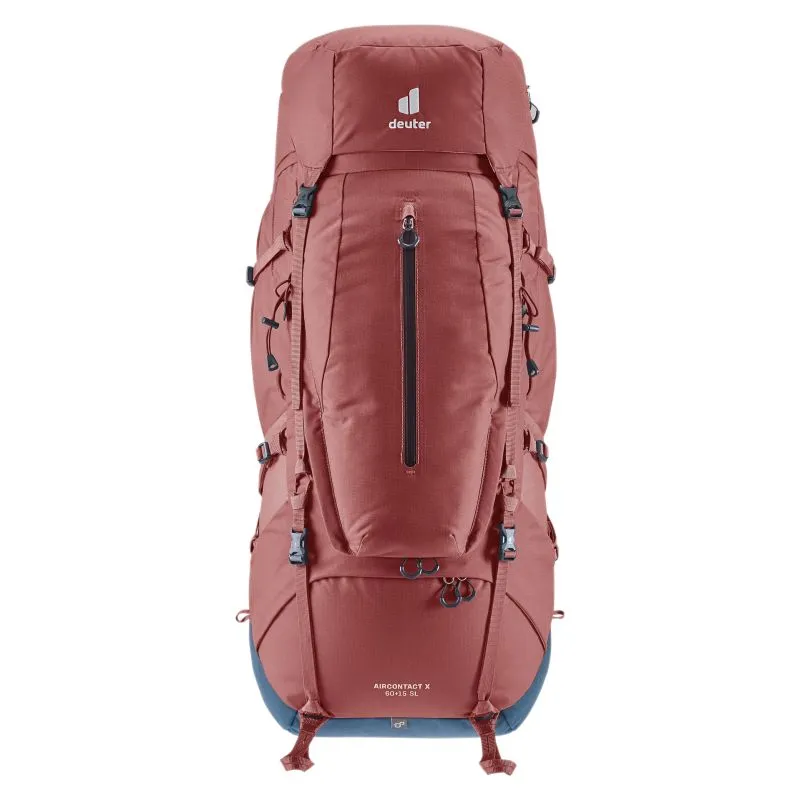 Zaino da escursionismo Deuter Aircontact X 60+15 SL (rosso-rosa)