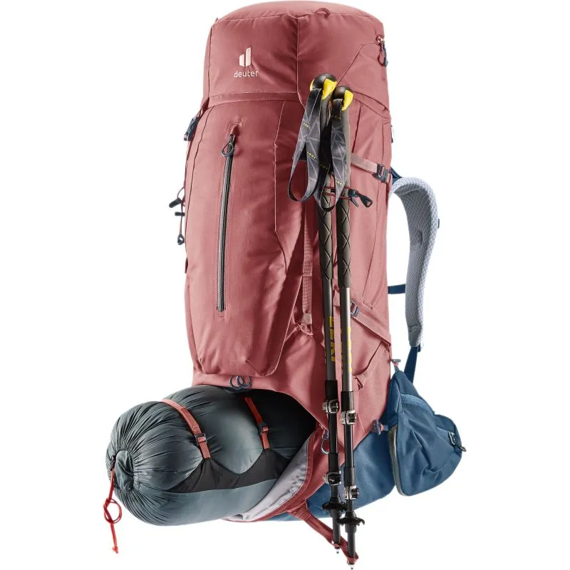 Zaino da escursionismo Deuter Aircontact X 60+15 SL (rosso-rosa)